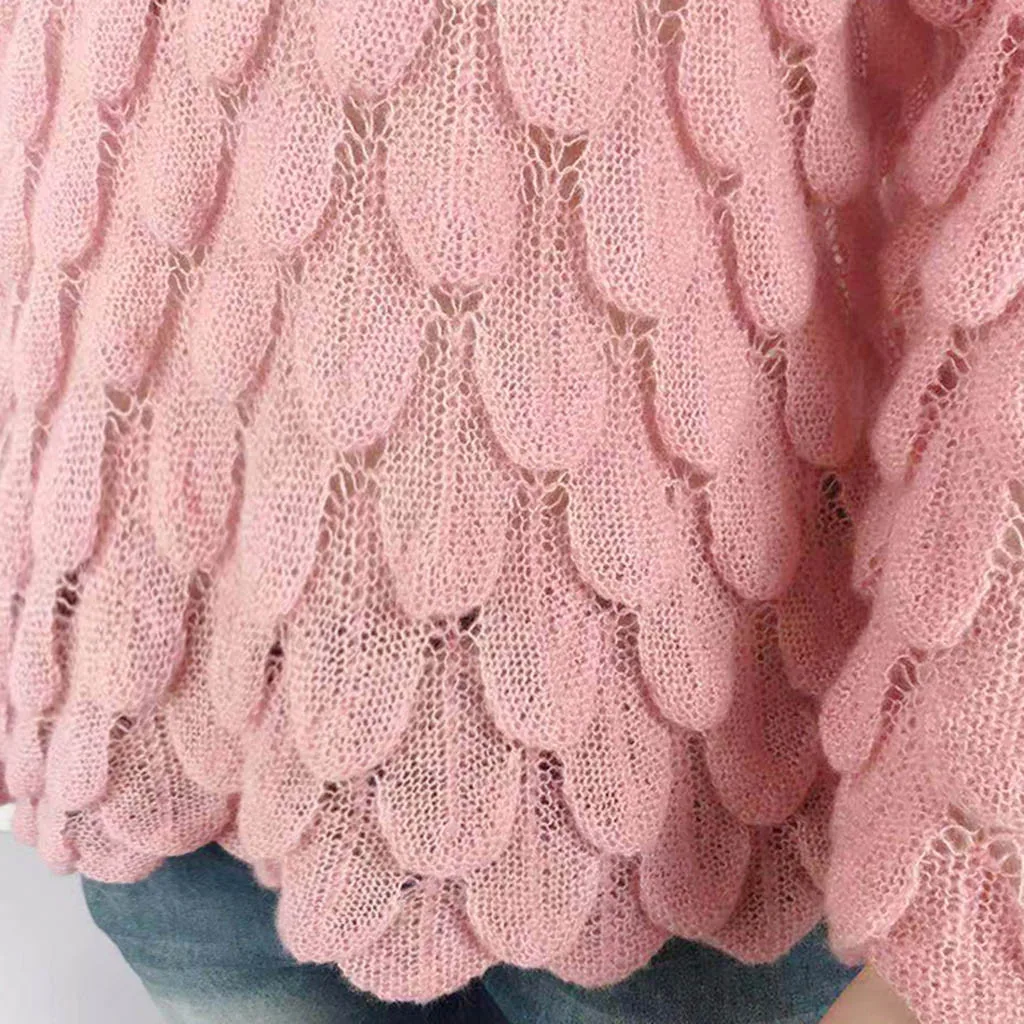 Oversized sweater women Fashion Winter Long Sleeve Feather Knit SLash Neck Off-Shoulder Sweater new high quality pullovers | Женская