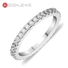 GIGAJEWE Moissanite, 1,5 мм, круглая огранка, белый цвет, D VVS1, серебро 925 пробы, кольцо для развлечения, бриллиантовый тест, мода для женщин, подарок для девочки