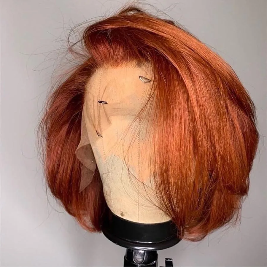 Ed Bob Wig 13*4 Lace Front Human Hair Wigs Pre Plucked Hairline Highlighted Honey Blonde For Woman