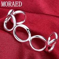 2021 new 925 sterling silver jewelry full round bangles bracelets for women wedding party gifts
