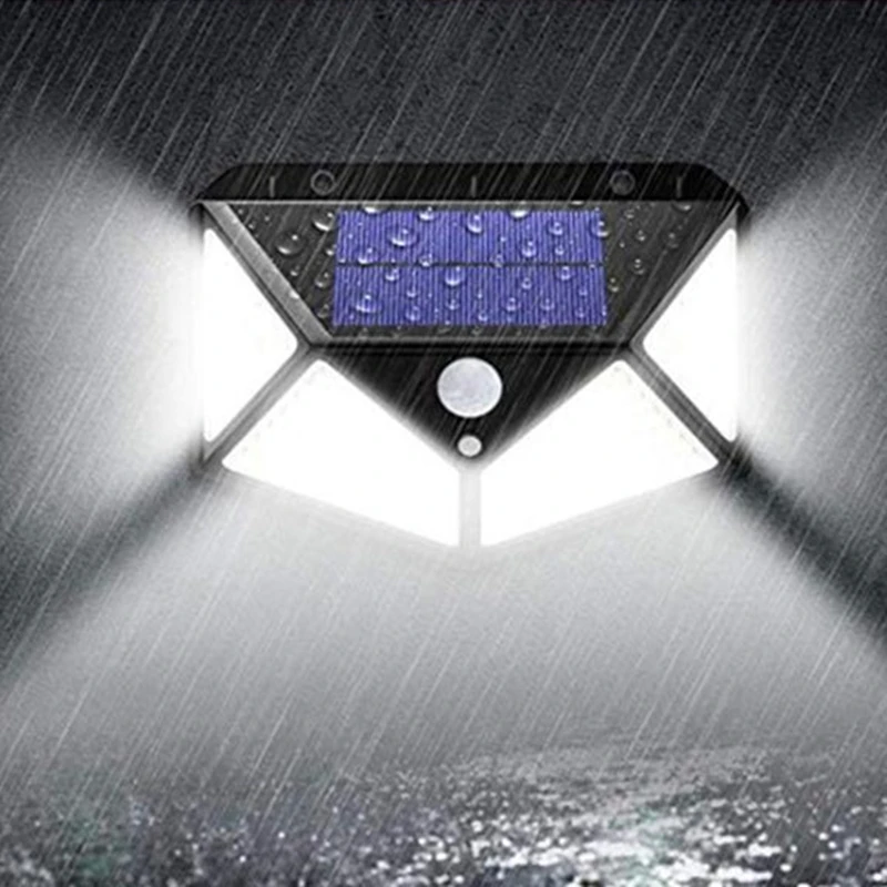 

Outdoor Garden Solar Night Light 100LED Solar Power Wall Lamp With 270 Degree Wide Lighting Angle Waterproof Yard Security Lamp