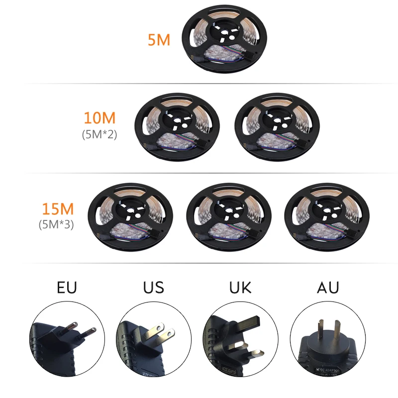 

RGB 5050 LED Strip Light RGB 2835 SMD Flexible Ribbon Fita Led Light Tape Diode Strip Luces Led Diode DC 12V Remote Control