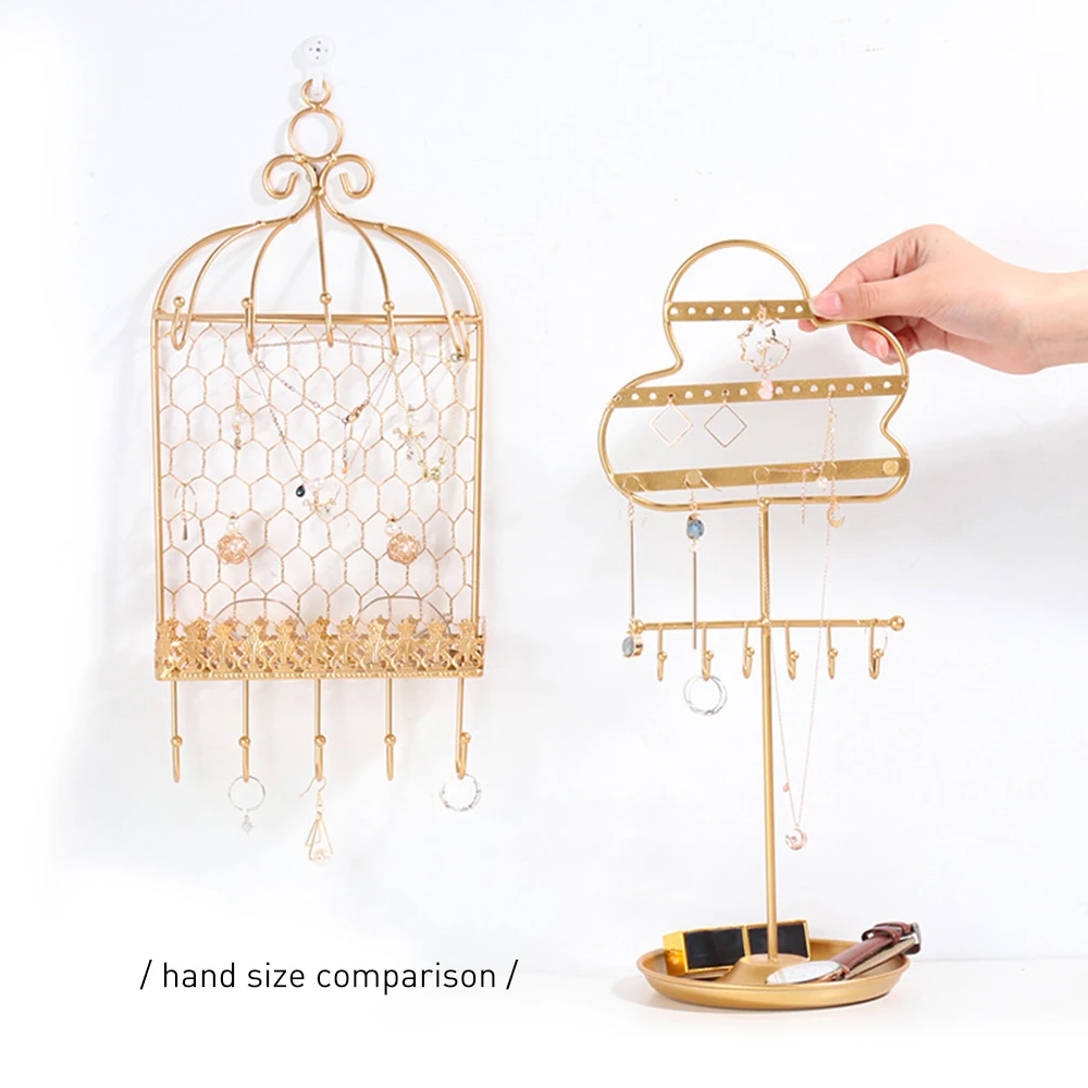 

1pcs Jewelry Stand Holder Cloud Bird Jewelry Display Organizer Earring Necklace Bracelet Hanging Storage Rack for Home