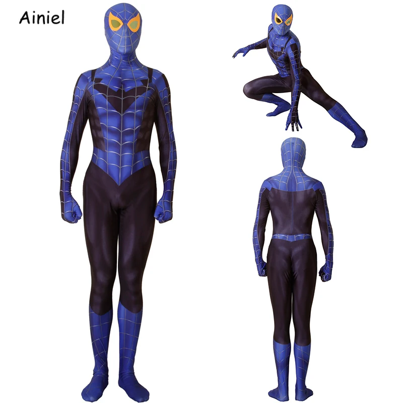 Бэтмен Найтвинг Робин косплей костюм 3D принт фиолетовый зентай боди комбинезон