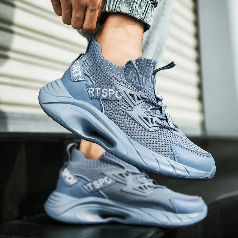 

2021 New Men's Low-top Anti-skid Wear-resistant Rubber Sole Breathable Outdoor Casual Sports Shoes Running Shoes