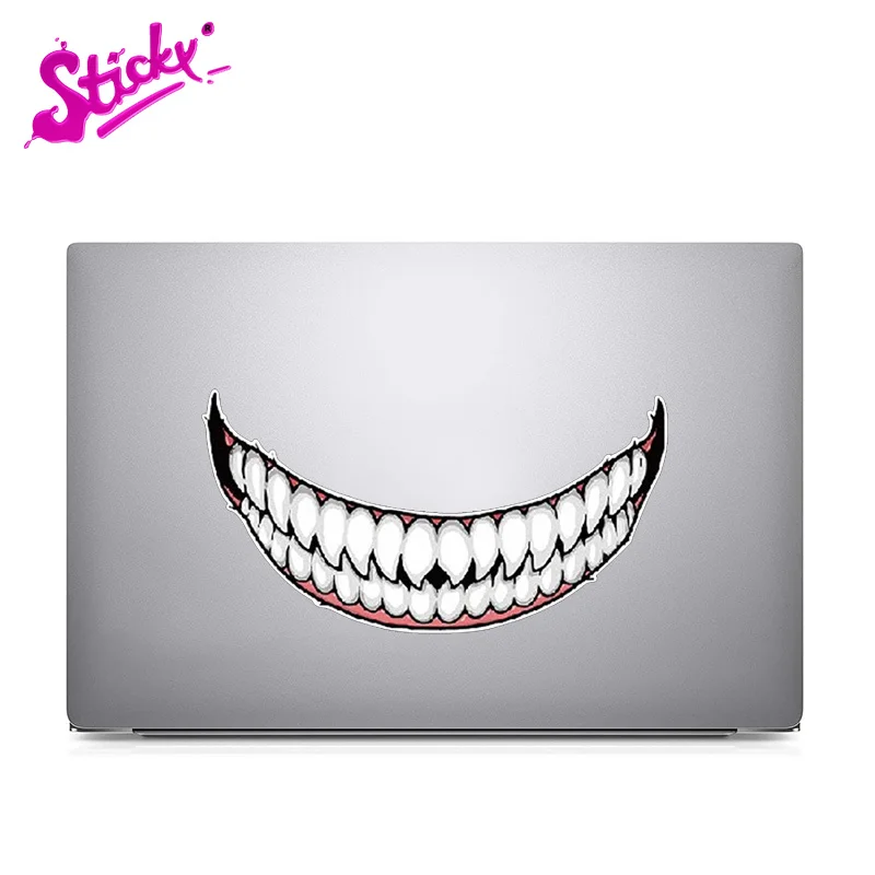 

STICKY Scary Devil Smile Anime Car Sticker Decal Decor For Auto Motocross Racing Laptop Helmet Trunk Wall Sunscreen PVC