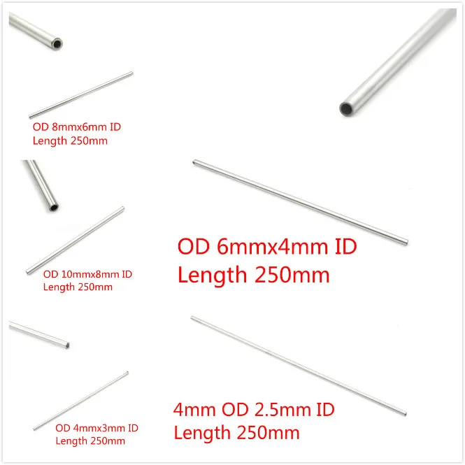 

1pc 250mm 304 Stainless Steel Capillary Tube OD 8mm 6mm ID OD 10mm 8mm ID OD 4mm 3mm ID OD 6mm 4mm ID OD 4mm 2.5mm ID