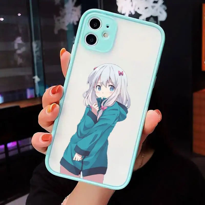 

Anime eromangasensei cute girl Phone Cases Matte For iPhone 12 Mini 11 Pro XR XS Max 7 8 Plus X Hard PC Back Cover