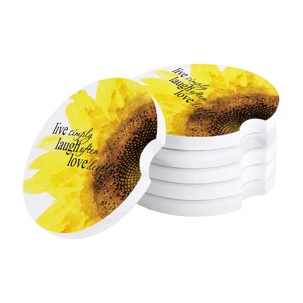 Живой простой смех частая любовь Подсолнухи аксессуары для напитков