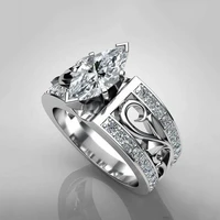 luxury original 925 silver jewelry rings fine accessories for wedding engagement party for girlfriendwife gift wide silver ring