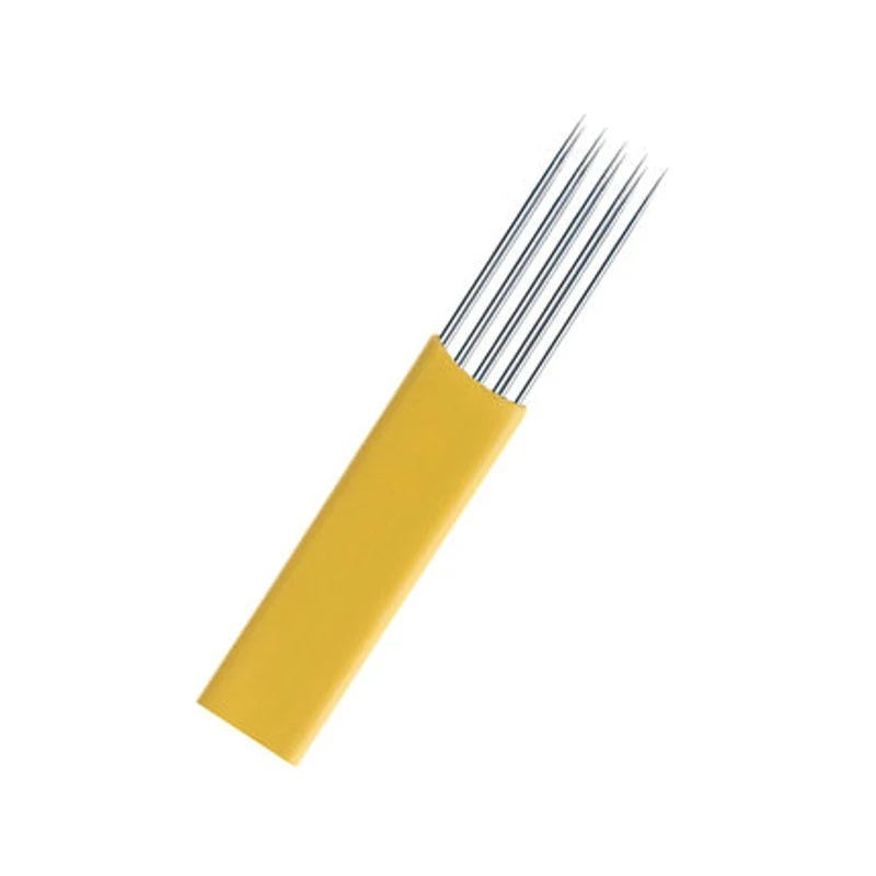 Татуировки брови полуперманентные лезвия для тату тумана бровей Двойная игла