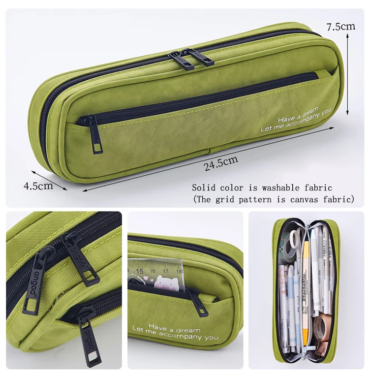 Пенал школьный на молнии многослойный Чехол для карандашей и ручек милые