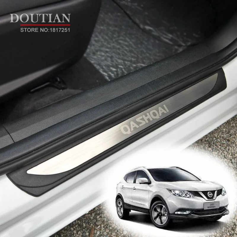 

Stainless steel Door Sill Covers scuff plate guards protection For Nissan Qashqai J11 2017 2018 2019 2020 Car Accessories
