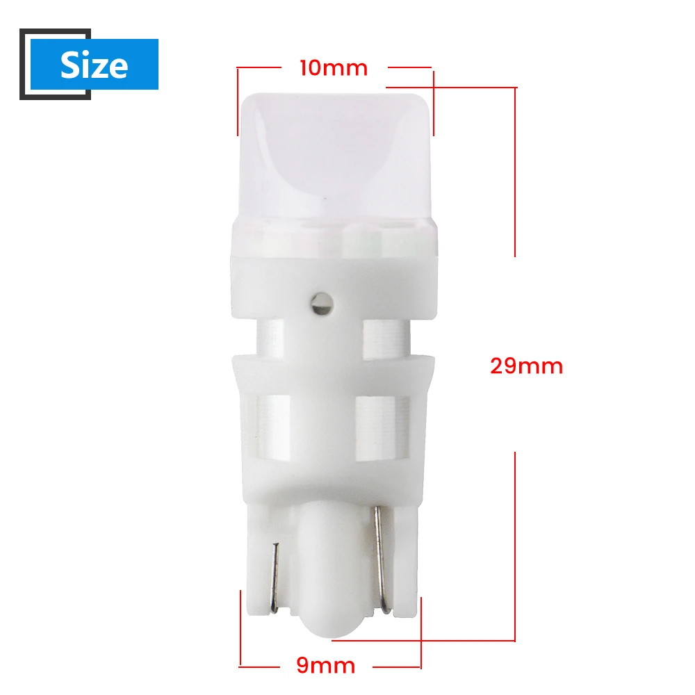 10 шт. W5W T10 2835 3 SMD OSRKF 12 В Светодиодная лампа нейлоновая ПА прожектор белая боковой