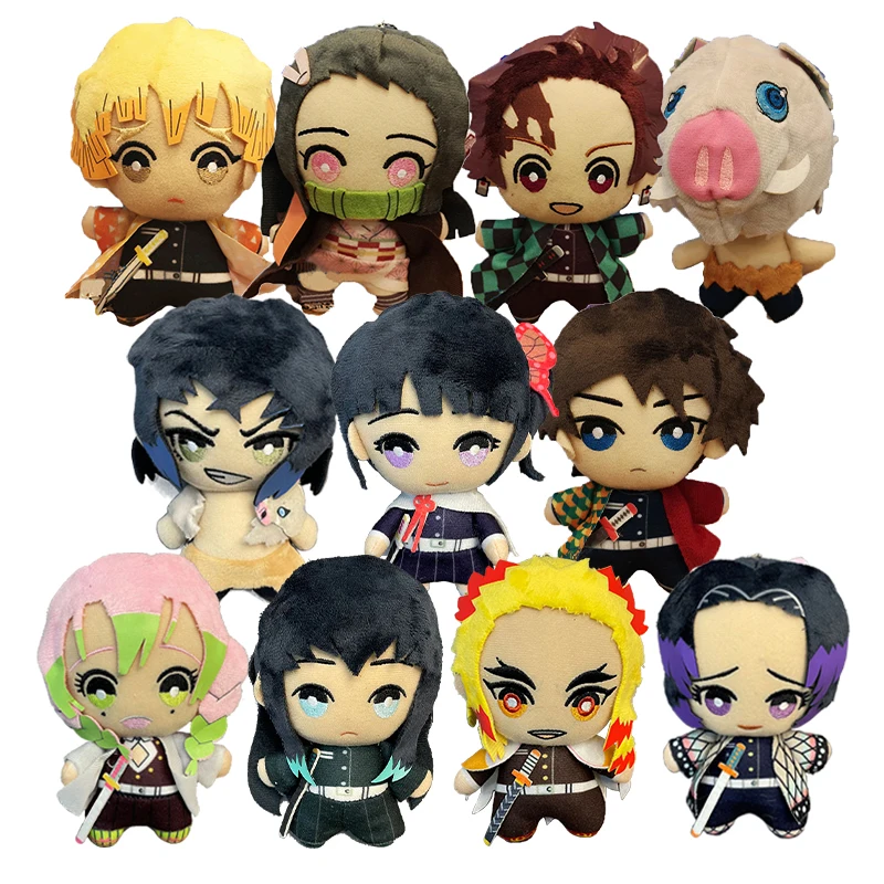 

15cm Plush Toys Japan Anime Demon Slayer Tomioka Giyu Kamado Tanjirou Kamado Nezuko Agatsuma Zenitsu Doll Peluche Women Gift