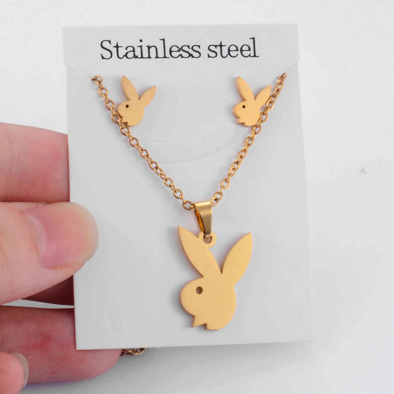 Набор из колье и серёжек для женщин нержавеющей стали |