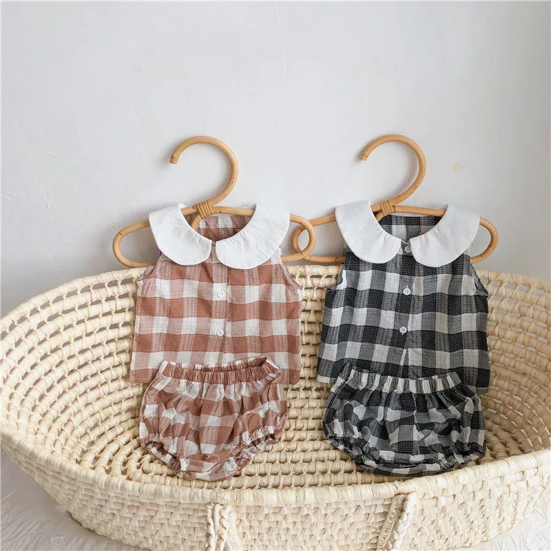 Одежда для маленьких девочек Новинка 2020 года Комплект летней одежды малышей в