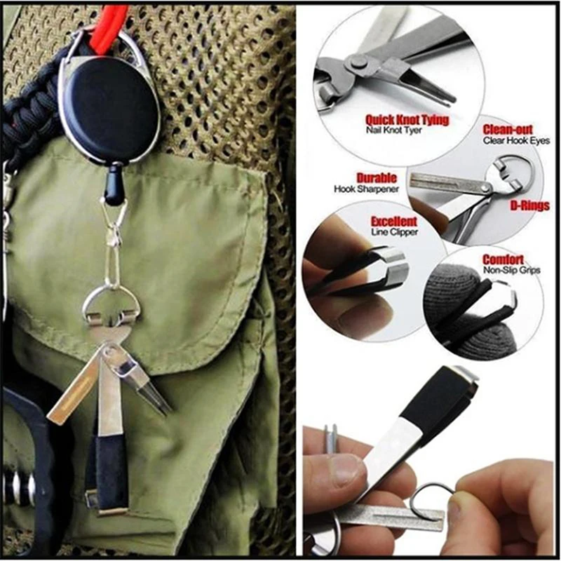 Fishing Quick Knot Tool Fast Tie Nail Knotter Line Cutter Clipper Nipper Hook Sharpener Fly Tying Connector Tackle Gear | Спорт и