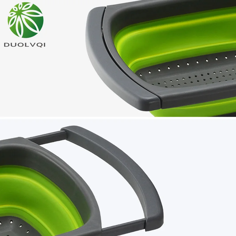 Duolvqi складной дуршлаг складные корзины кухонный фильтр лапша фрукты овощи