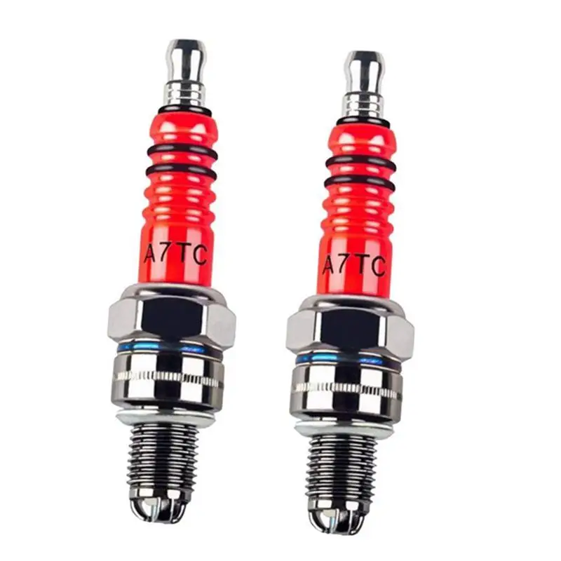 Pack of 2 Racing 3 Electrode Spark Plug A7tc for 50cc 110cc 125cc 150cc Atv Scooter Dirt Bike Go Kart | Инструменты