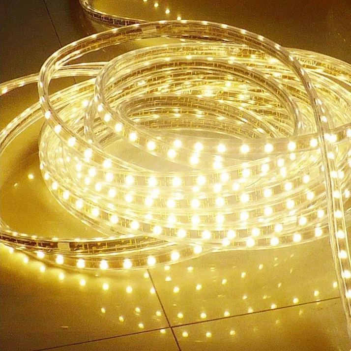 

50m 220V IP67 Waterproof Led strip with EU Power Plug 5050 SMD 60 Leds/M White, Warm White outdoor indoor decoration