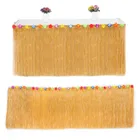 Diy Гавайская стильная настольная юбка Трава пляжная Свадебная вечеринка день рождения девичник Декор настольная Обложка