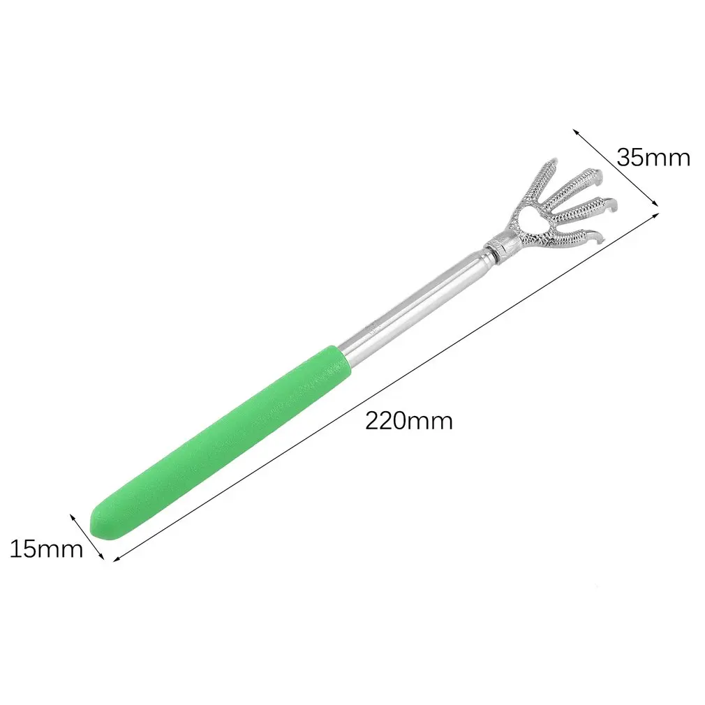 

Compact Telescopic Claw Stainless Steel Massager Back Scratcher Adjustable Back Scratching Massage Hand Claw Protective Stinger