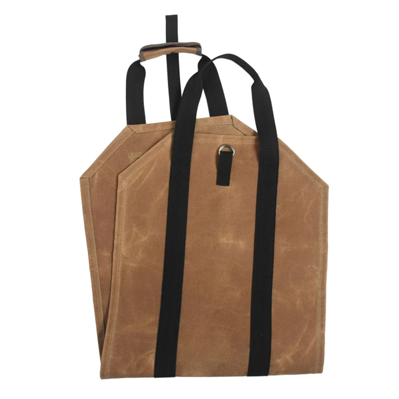 

Waterproof Large Capacity Camping Picnic Outdoor Firewood Bag Durable Canvas Firewood Match Carrier Storage Tote Bag