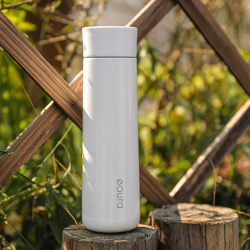 Экюра Вакуумная Кружка из Нержавеющей Стали 316 Деловых Дел Температурное Измерение Led Дисплей Сенсорная Термическая Изоляционная Бутылка.