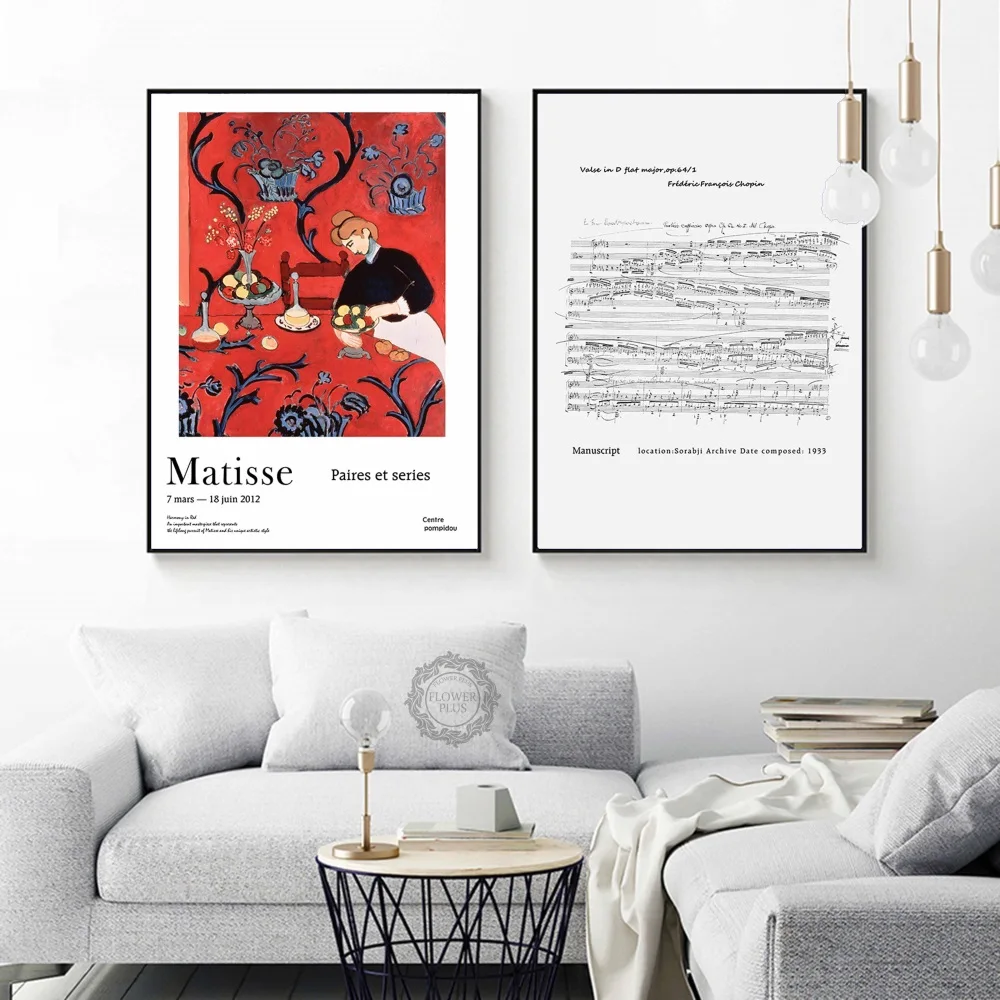 Matisse простая современная мода Chopin партитуру домашний декор постеры с живописным
