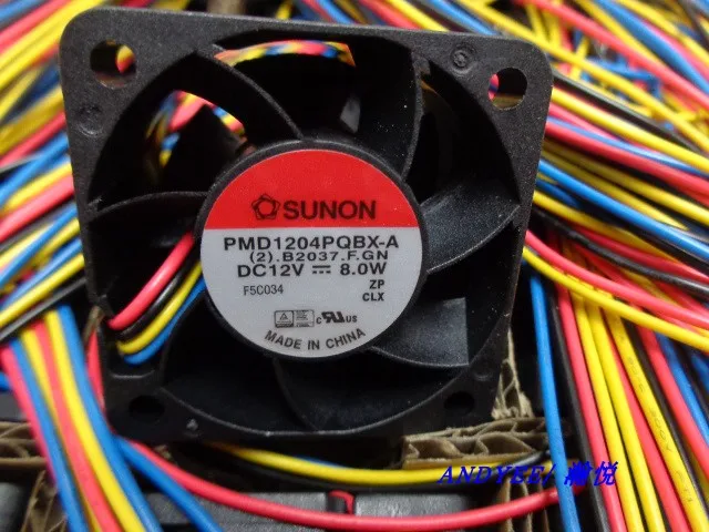 SUNON PMD1204PQBX-A (2). B2037.F.GN DC 12V 8 Вт 40x40x28 мм 4-провод Сервер вентилятор охлаждения
