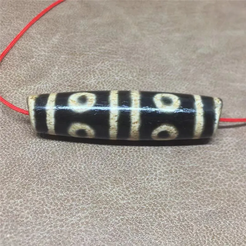

8 Eyes Natural Agate Stone 14mm*57mm Beads Amulet Treasure Collectable for Jewelry Making Free Shipping