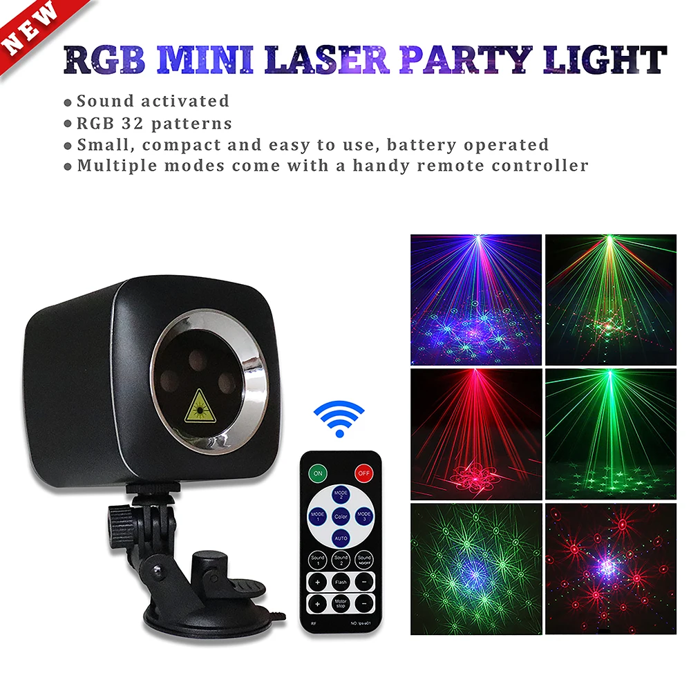 Звезда лазерный душ проектор RGB USB диско Romote управление Музыка звук дома вечерние