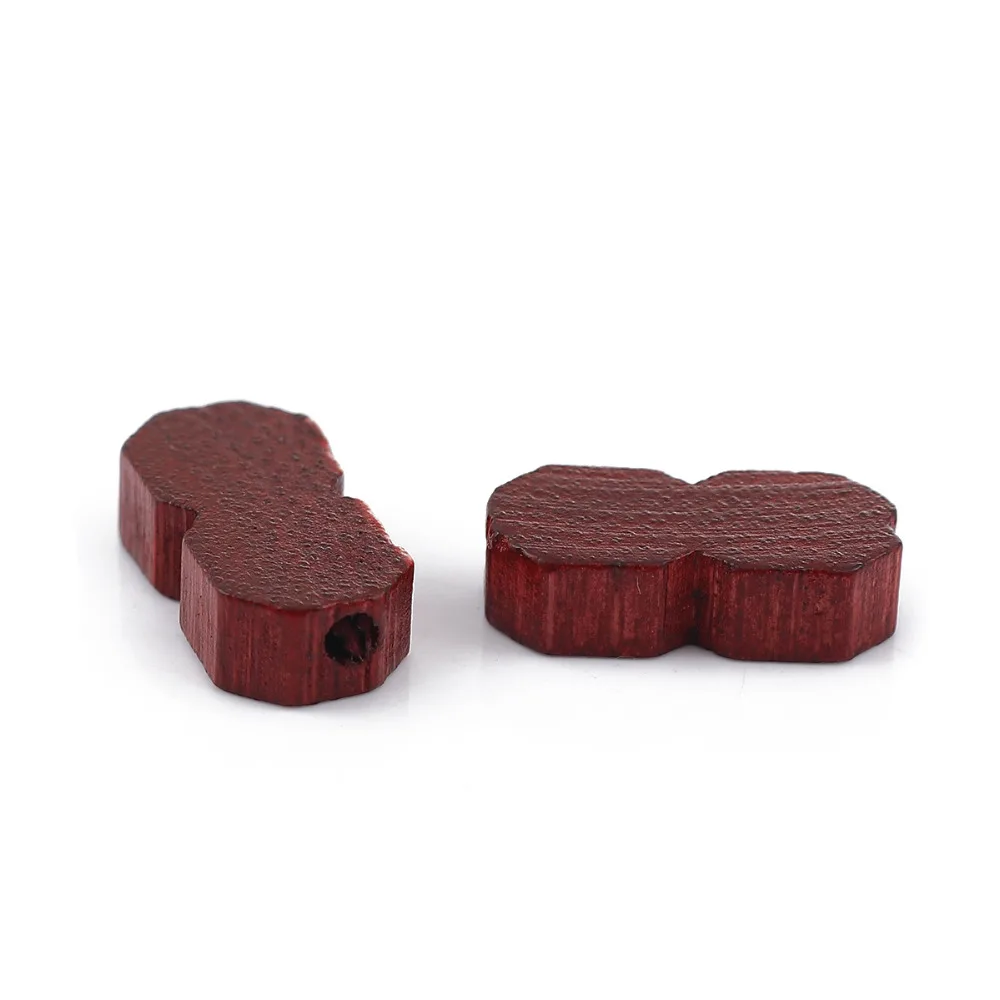 DoreenBeads Wood Spacer Beads Number Eight Brown Red Infinity Symbol 19mm( 6/8") x 9mm( 3/8") Hole: Approx 2.3mm 200 PCs | Украшения