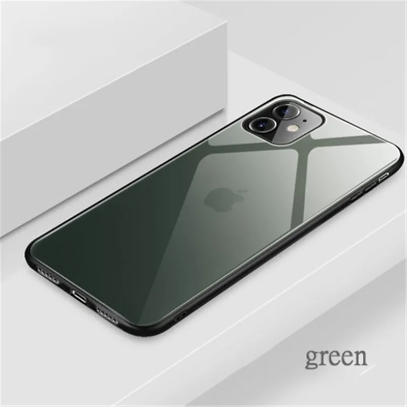 Чехол для iphone 11, iphone 11 pro, градиентный чехол из закаленного стекла для мобильного телефона, чехол для iphone XR XS 6 7 8 plus - Цвет: A