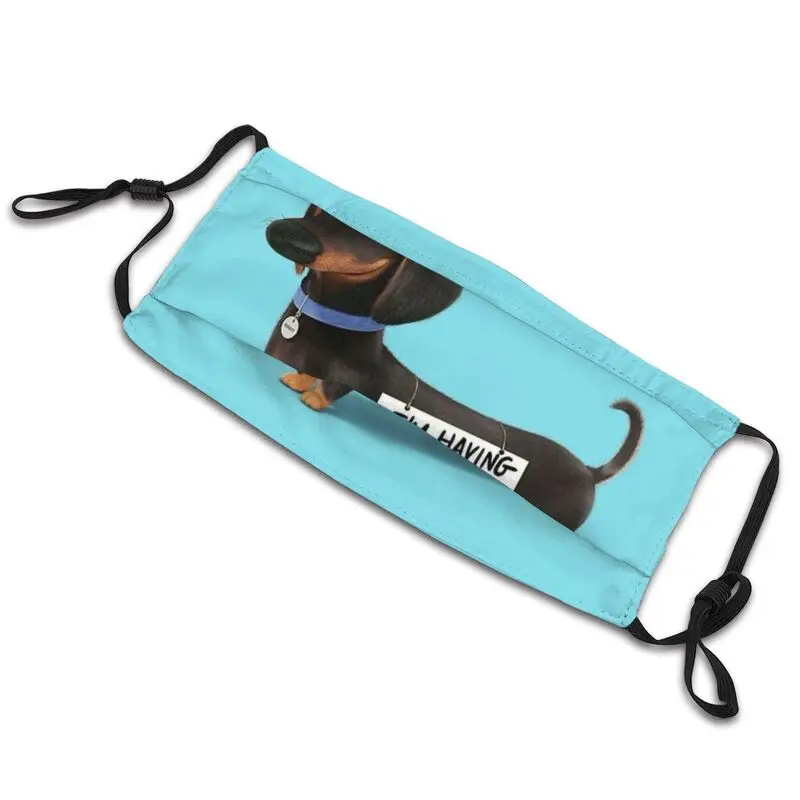 Маска для лица Kawaii такса Пылезащитная маска взрослых барсука сосисок и