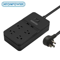 ntonpower us plug power strip surge protector desktop charging station 4 outlets 2 usb ports for home office dorm room essential