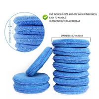 10pcs car cleaning soft auto accessories foam applicator car wax sponge clean buffer dust remove care polishing pad with pocket