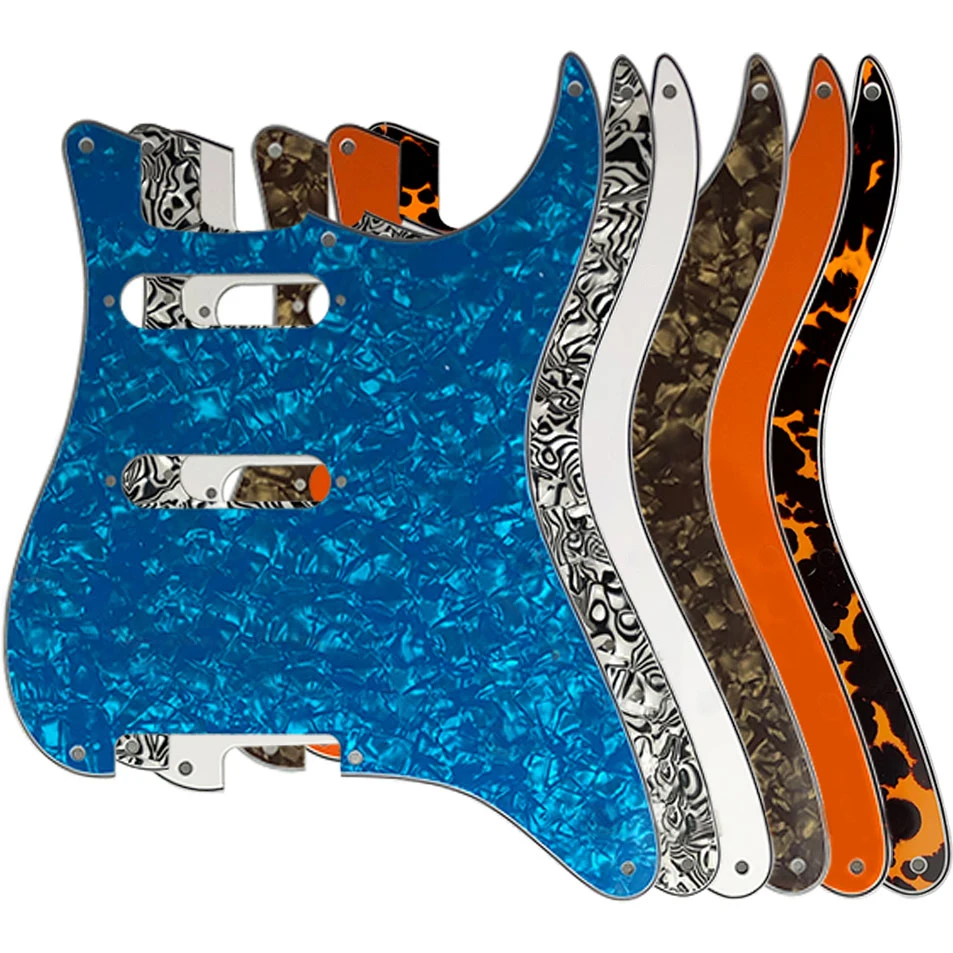 

Xinyue Custom Guitar Parts - For ST Blank SS Pickguard 6 Hole US Special Strat No Bridge Pu Route Various