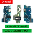 10 шт.лот Оригинальный подлинный USB-разъем для зарядки, гибкая плата с полным IC для Samsung A10 A10S A20 A20S A21 A30 A40 A50