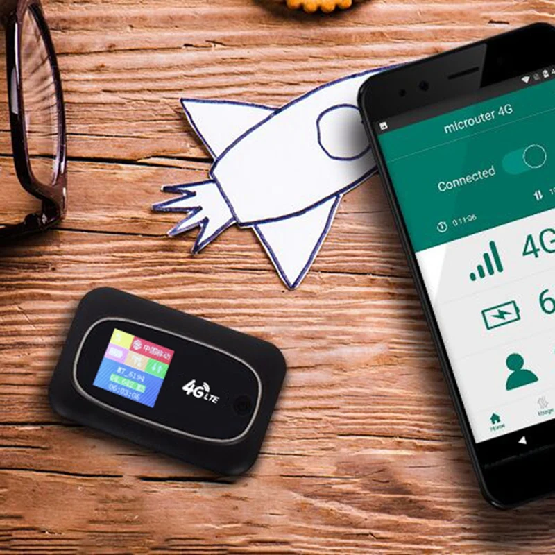 

Portable MiFi Wireless Router 150Mbps Color Screen WIFI Router Pocket WIFI Mobile Hotspot with Sim Card Slot