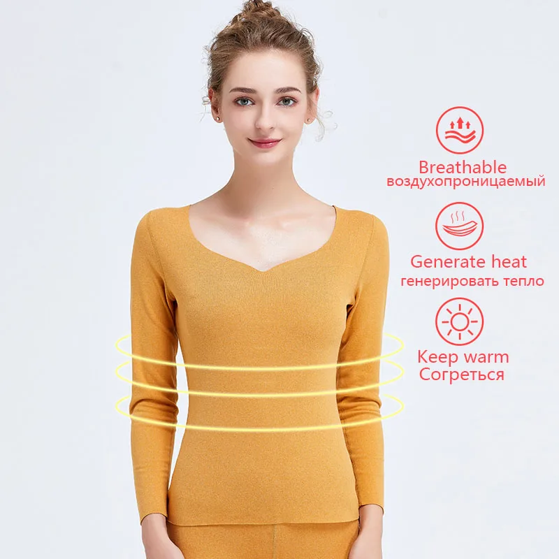 Высококачественное женское термобелье Maidy бесшовный плюшевый Топ с длинным