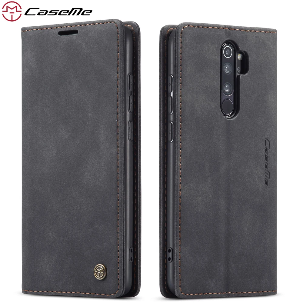 

Leather Case for XiaoMi RedMi Note 8 Pro,CaseMe Retro Purse Luxury Magneti Card Holder Wallet Cover For RedMi Note 8