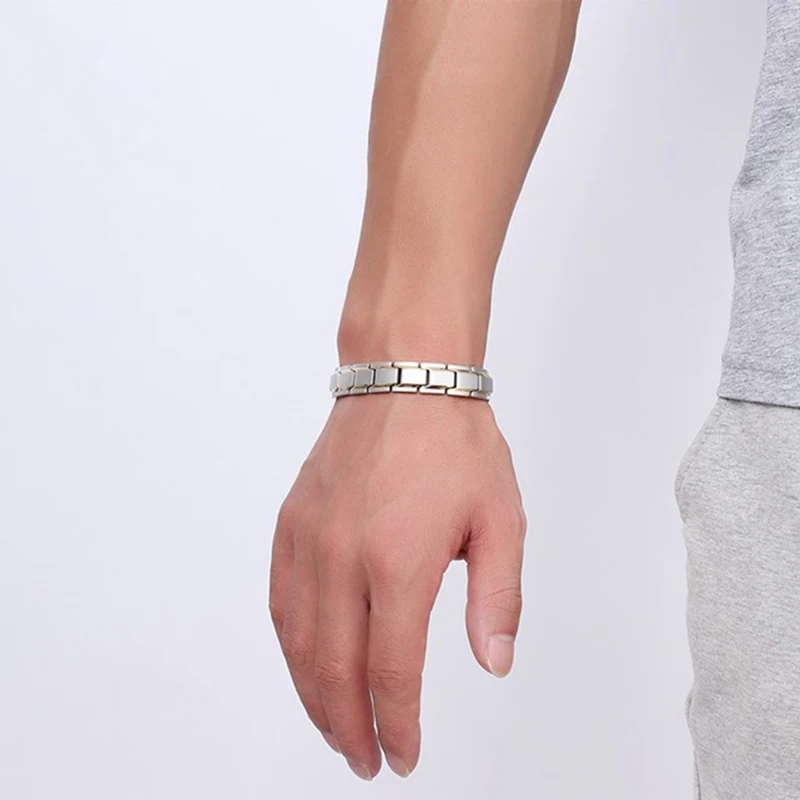 Модные магнитные украшения браслеты браслет для женщин и мужчин нержавеющая