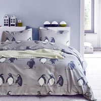 bbset cute penguin printing bedding set pillowcase duvet cover sets cotton bed set home bed textile products roupa de cama