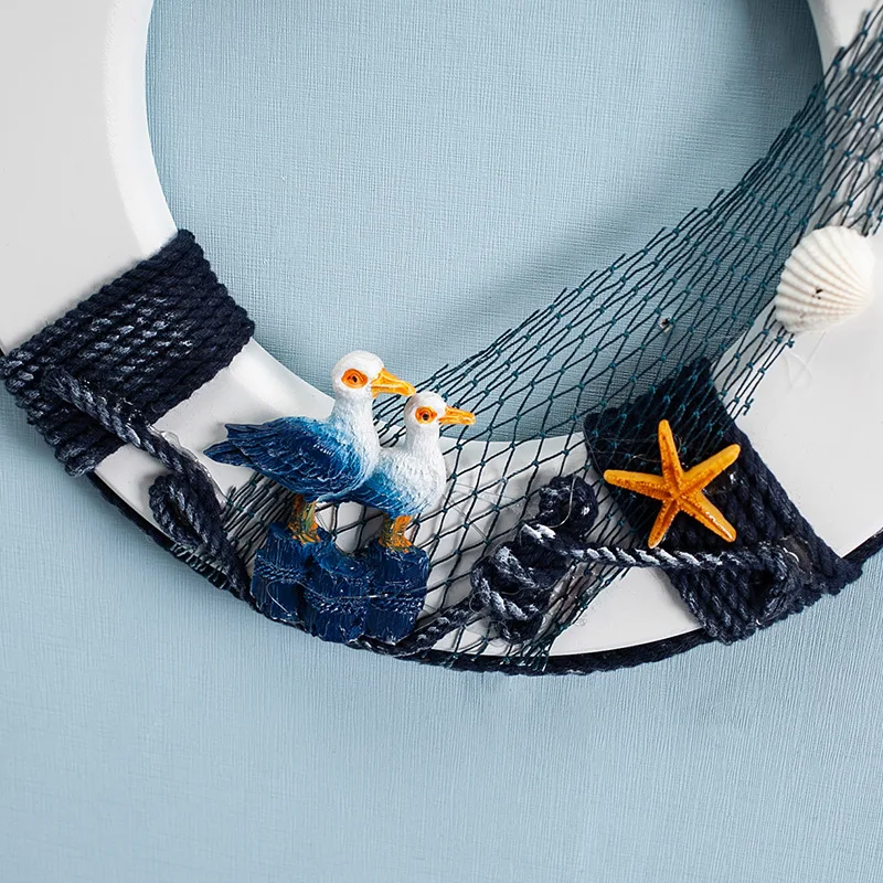 30 см Деревянный Поплавок в средиземноморском стиле плавающее кольцо настенная