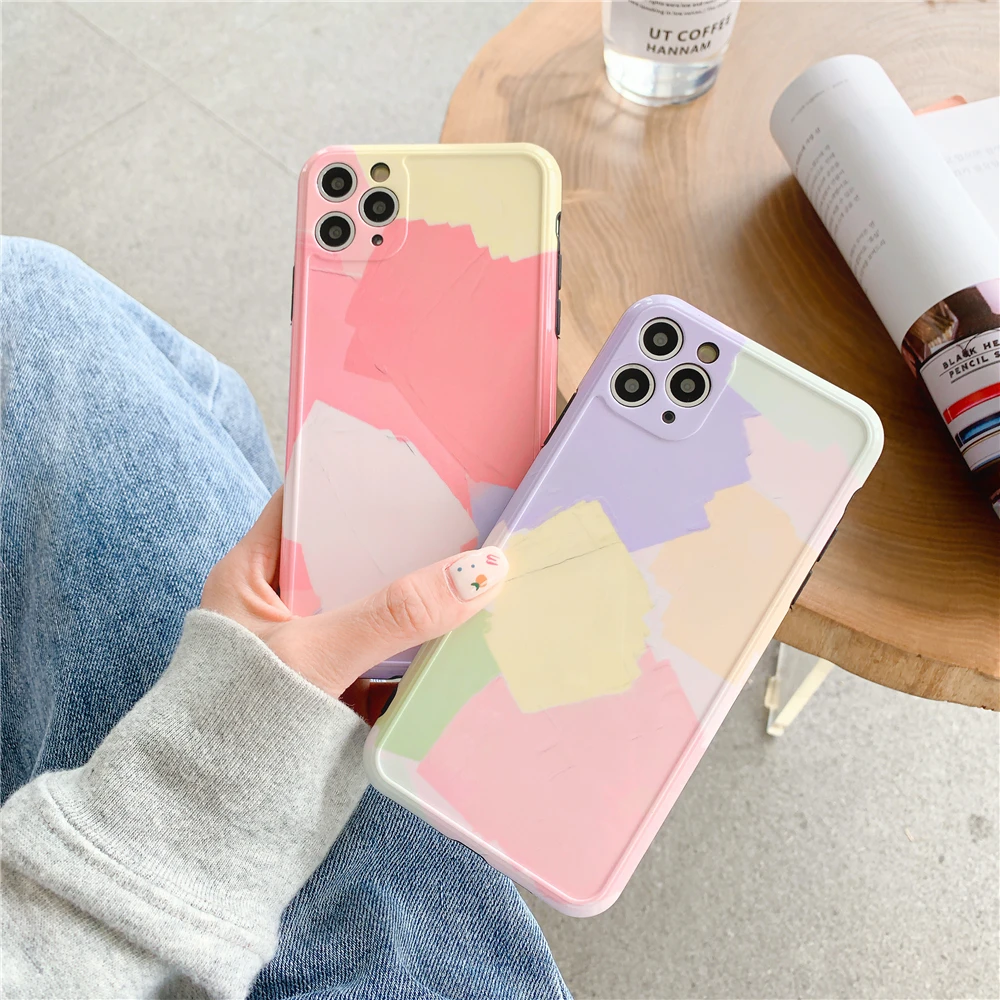 Комбинированный цветной тренд для Iphone 11 чехол X XS Max XR 6S 8 7 Plus телефона гибкая