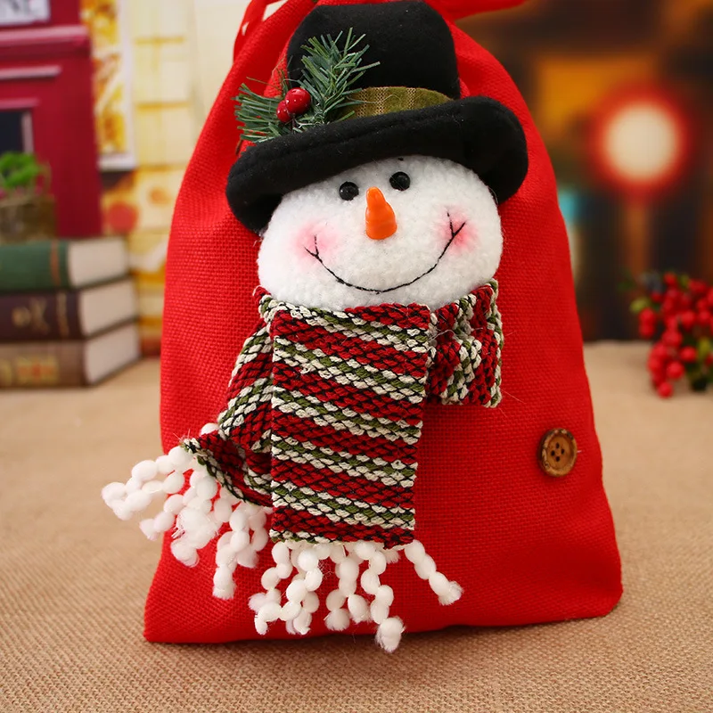

Christmas Items Santa Gift Bag Burlap Christmas Day Children Candy Bag Gift Bag