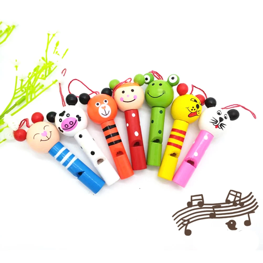 8 шт. мультфильм животных свисток игрушка мини играет музыкальный инструмент
