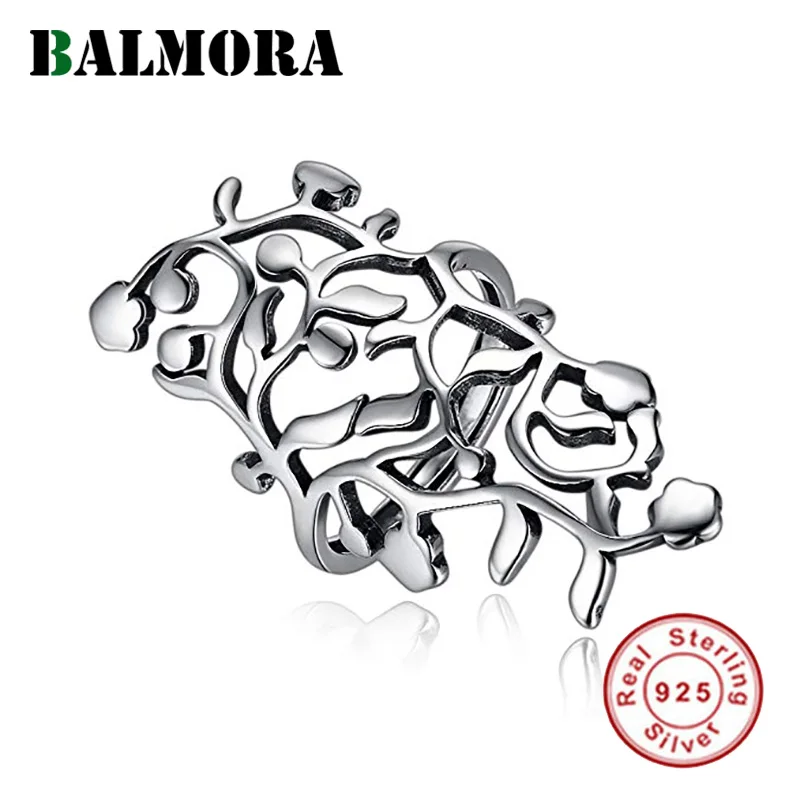 Женское Открытое кольцо из серебра 925 пробы в этническом стиле|leaf ring|fashion rings for